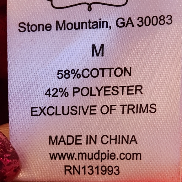 NWOT Mud Pie Womens Oversized Boxy Tee Size M Color black & red Buffalo plaid - Picture 6 of 9